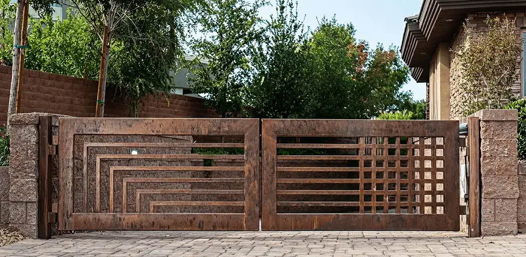 Custom driveway gate installation for a home entrance in Arvada, CO