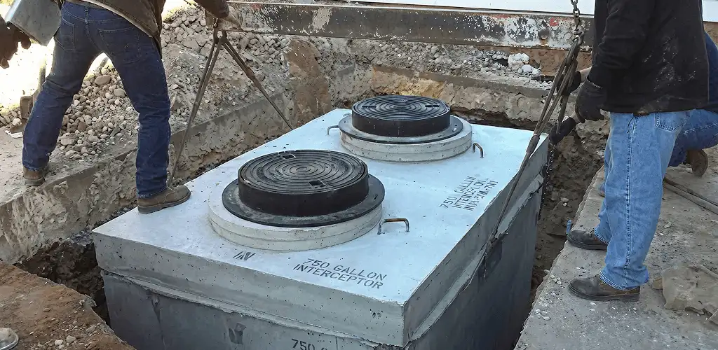 Grease trap installation for a commercial property drainage system in Arvada, CO