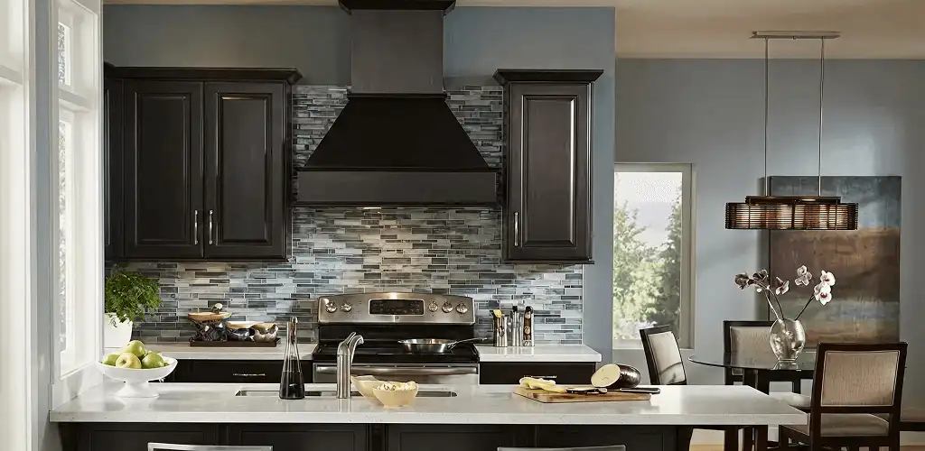 Kitchen cabinet painting and refinishing in a modern kitchen in Arvada, CO